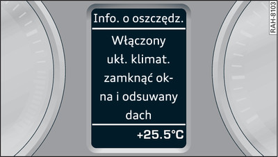 Zestaw wskaźników: przykład informacji o oszczędności